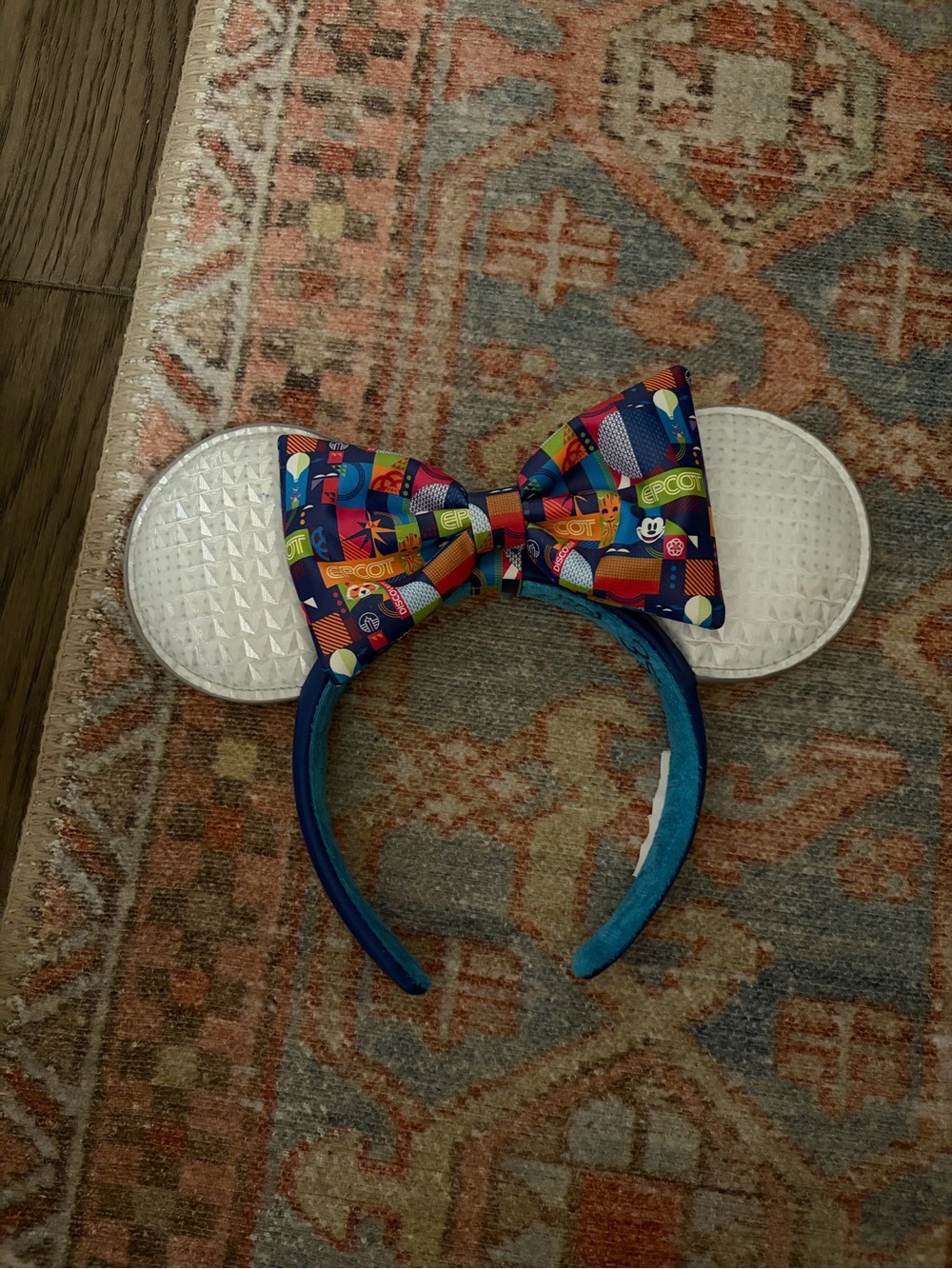 Multicolor Epcot Bow Mouse Ear Headband - Blue